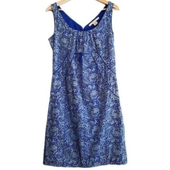 NOUGAT LONDON Sleeveless Mini Dress Floral Paisley Blue Sz 2 - Picture 1 of 11